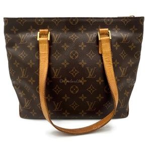 Authentic LOUIS VUITTON Monogram Cabas Piano Tote Shoulder Bag